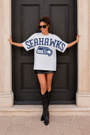 SEATTLE SEAHAWKS DRIP CULTURE RELAXED FIT CREWNECK TEE