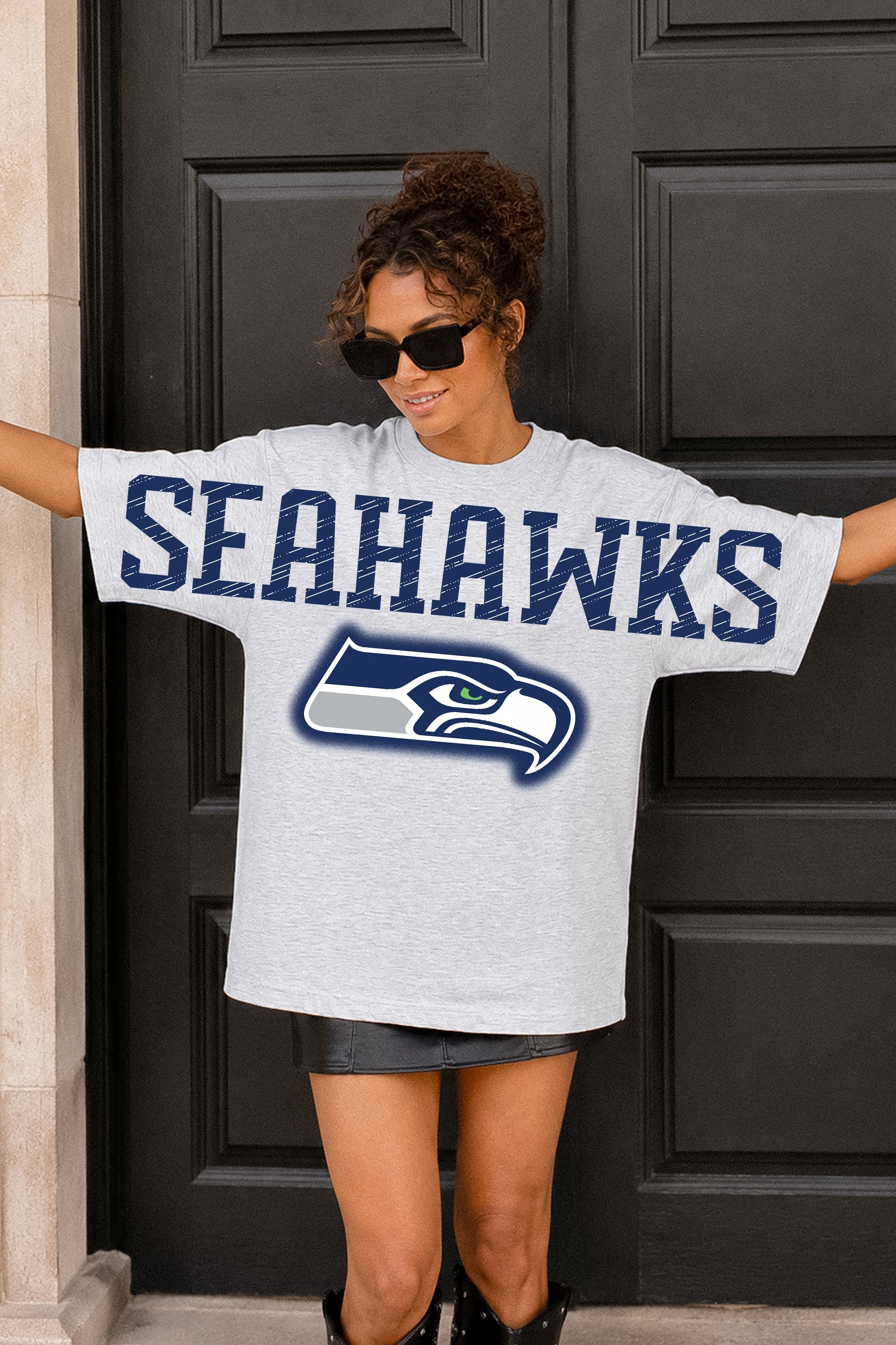 SEATTLE SEAHAWKS DRIP CULTURE RELAXED FIT CREWNECK TEE