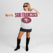 SAN FRANCISCO 49ERS DRIP CULTURE RELAXED FIT CREWNECK TEE