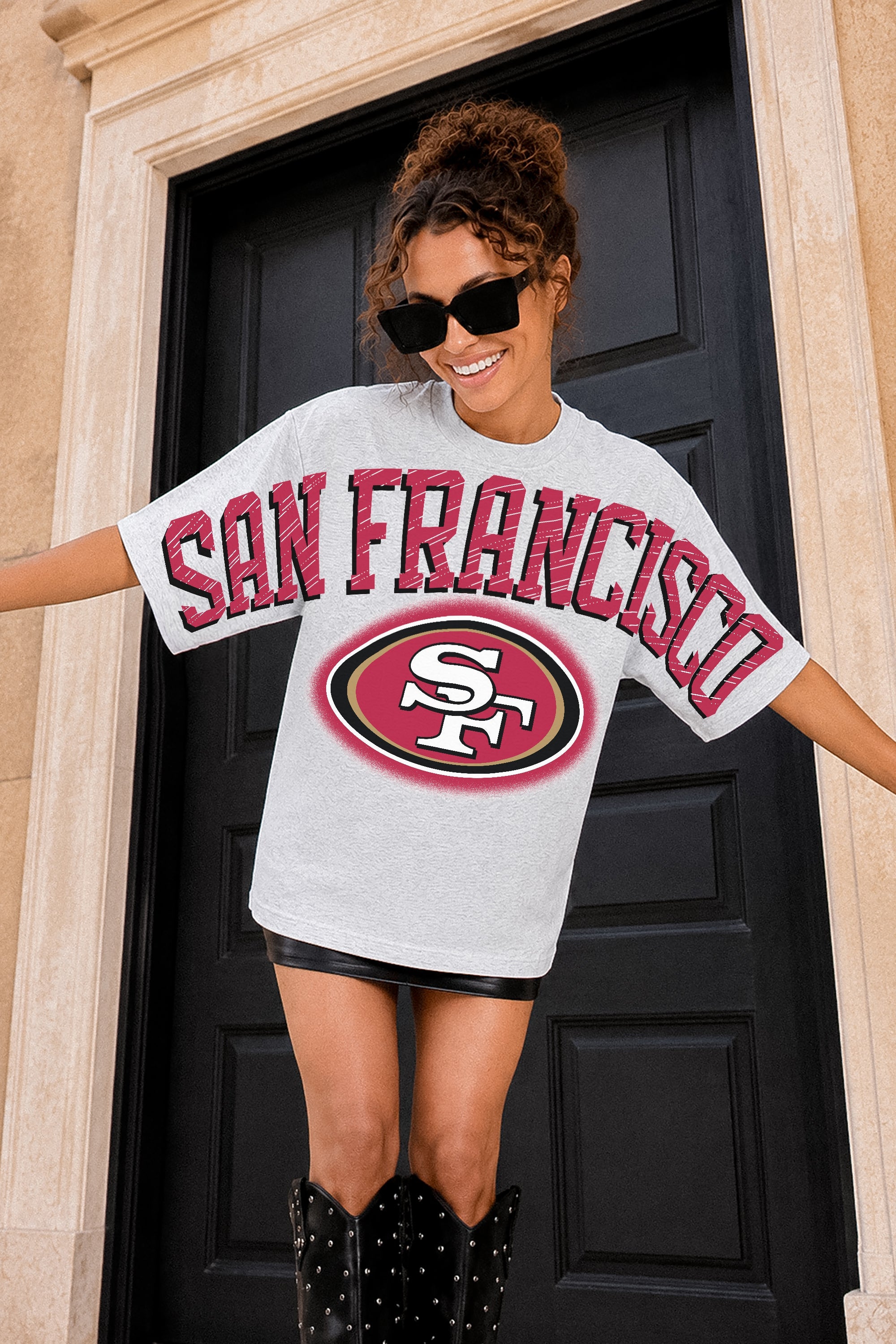 SAN FRANCISCO 49ERS DRIP CULTURE RELAXED FIT CREWNECK TEE