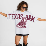 TEXAS A&M AGGIES DRIP CULTURE RELAXED FIT CREWNECK TEE