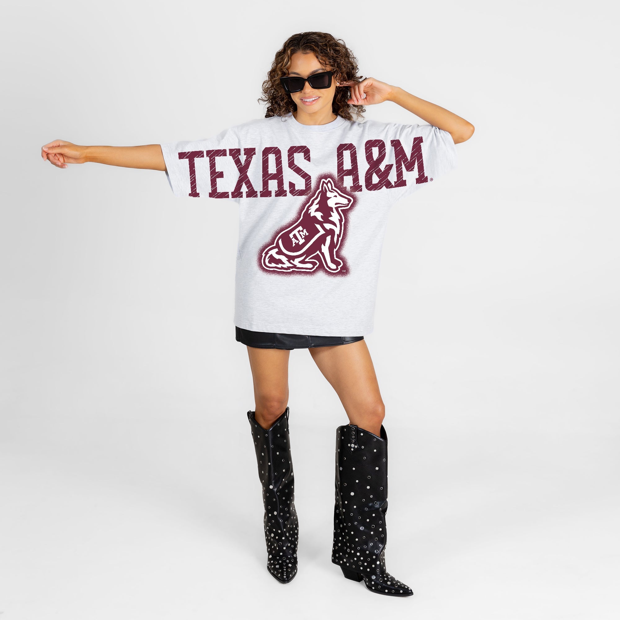 TEXAS A&M AGGIES DRIP CULTURE RELAXED FIT CREWNECK TEE