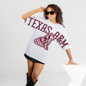 TEXAS A&M AGGIES DRIP CULTURE RELAXED FIT CREWNECK TEE