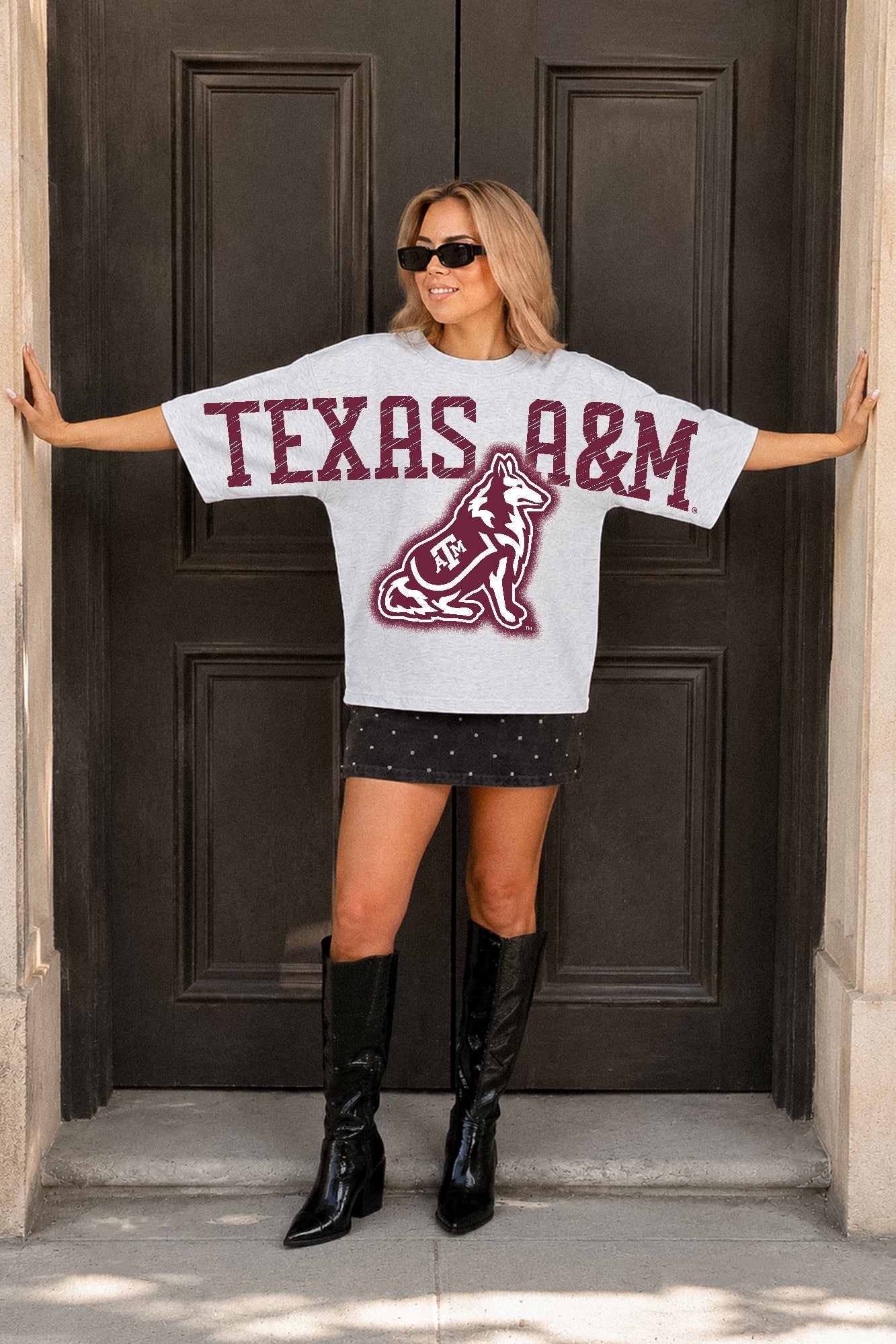 TEXAS A&M AGGIES DRIP CULTURE RELAXED FIT CREWNECK TEE