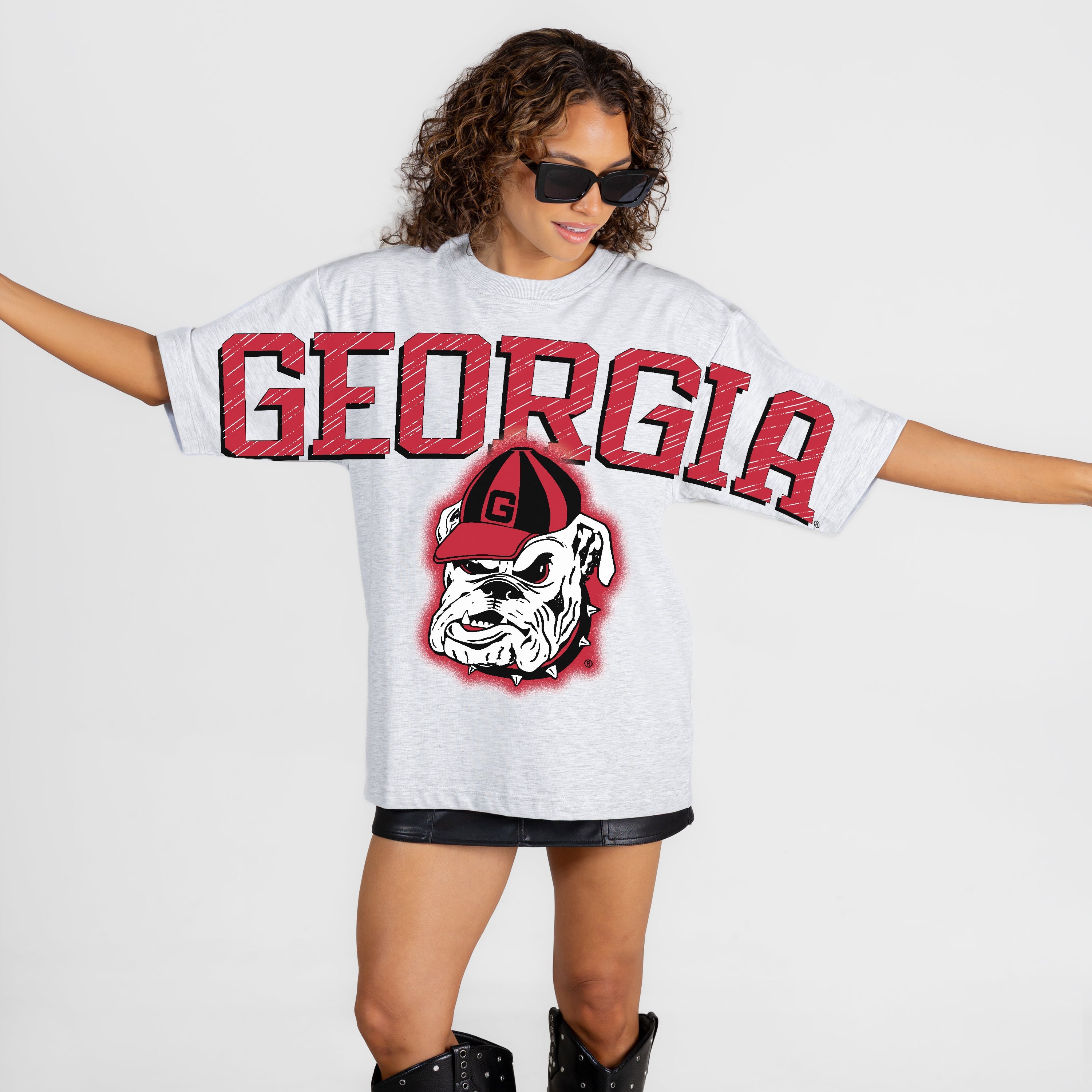 GEORGIA BULLDOGS DRIP CULTURE RELAXED FIT CREWNECK TEE