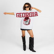 GEORGIA BULLDOGS DRIP CULTURE RELAXED FIT CREWNECK TEE