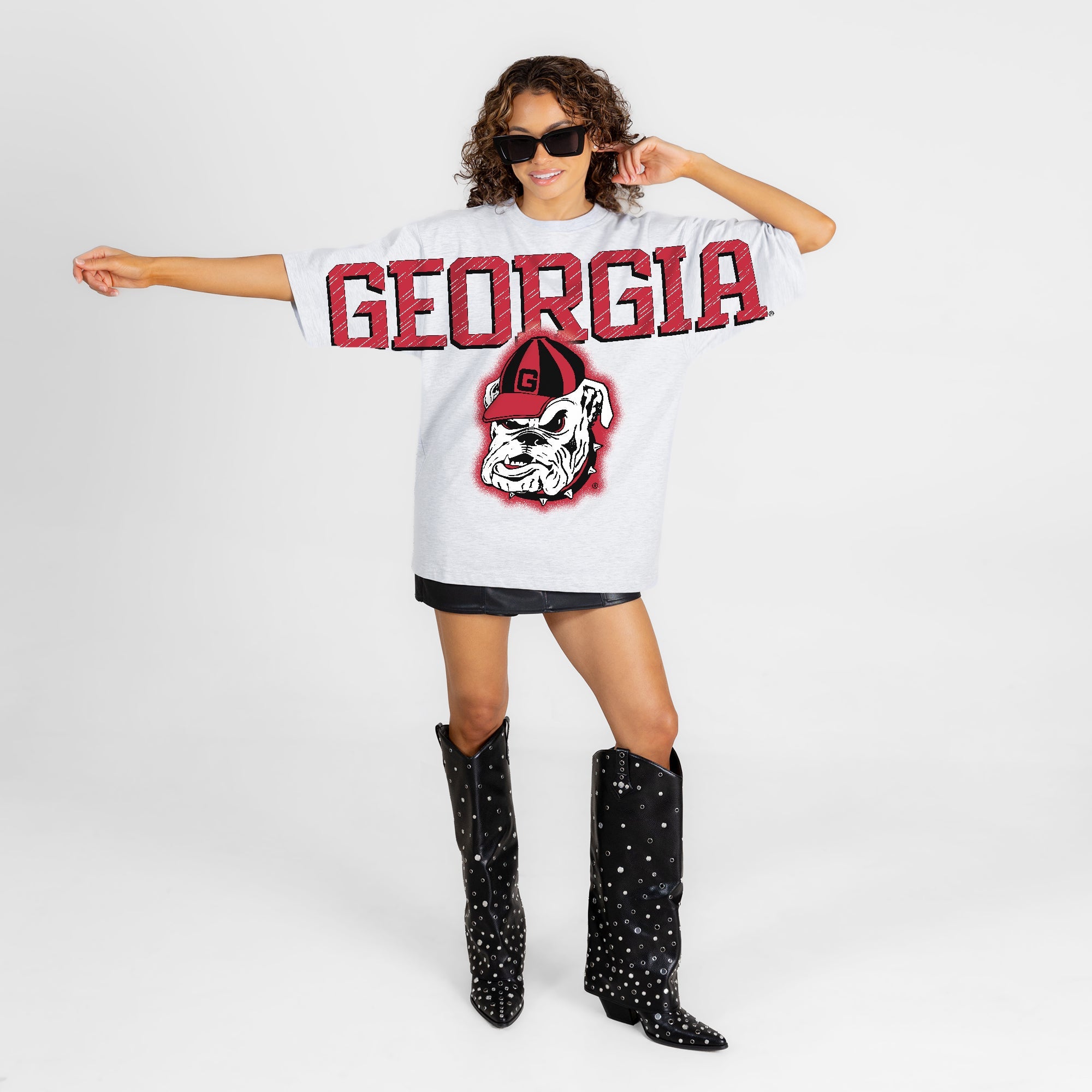 GEORGIA BULLDOGS DRIP CULTURE RELAXED FIT CREWNECK TEE