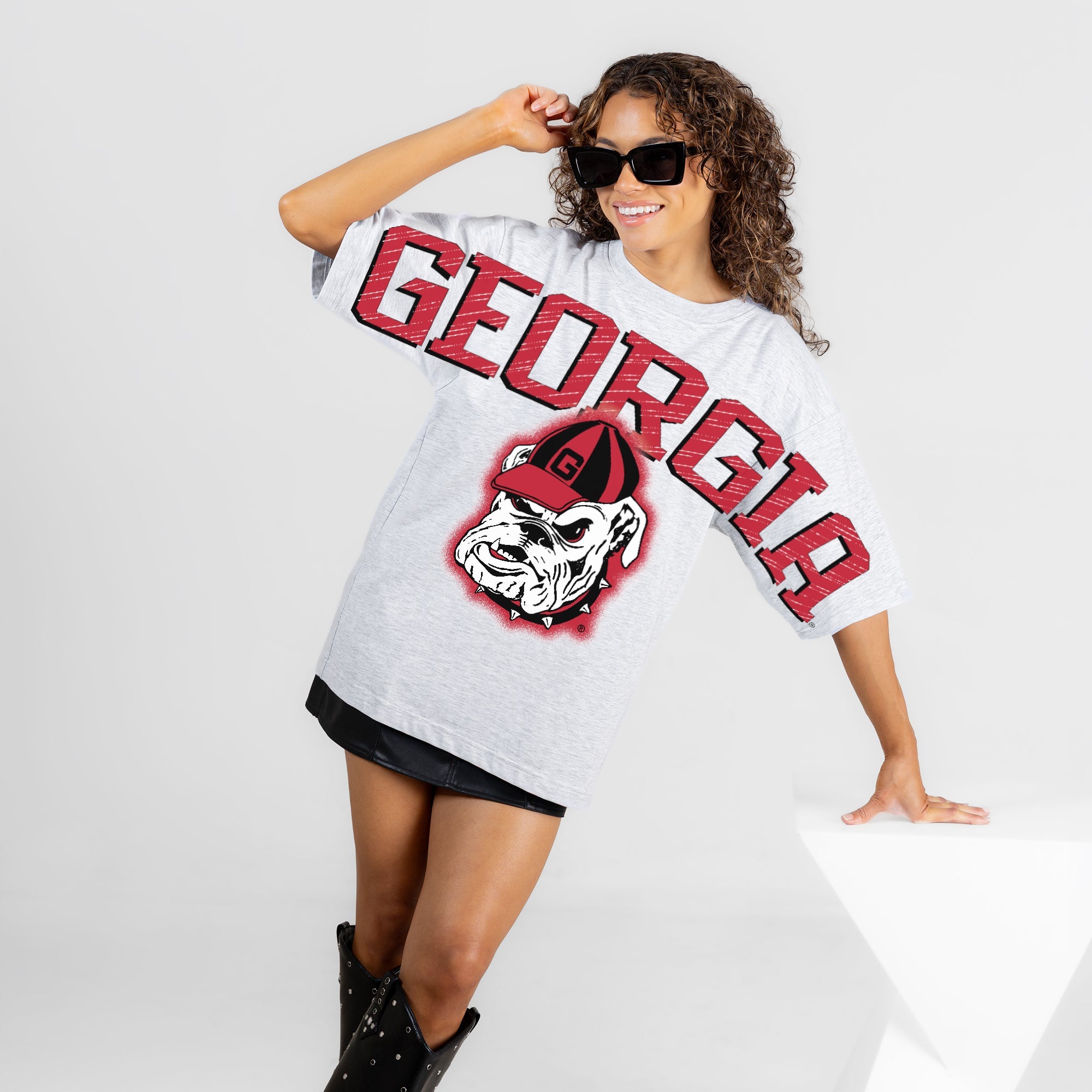 GEORGIA BULLDOGS DRIP CULTURE RELAXED FIT CREWNECK TEE