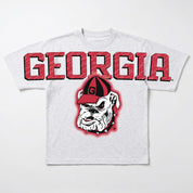 GEORGIA BULLDOGS DRIP CULTURE RELAXED FIT CREWNECK TEE