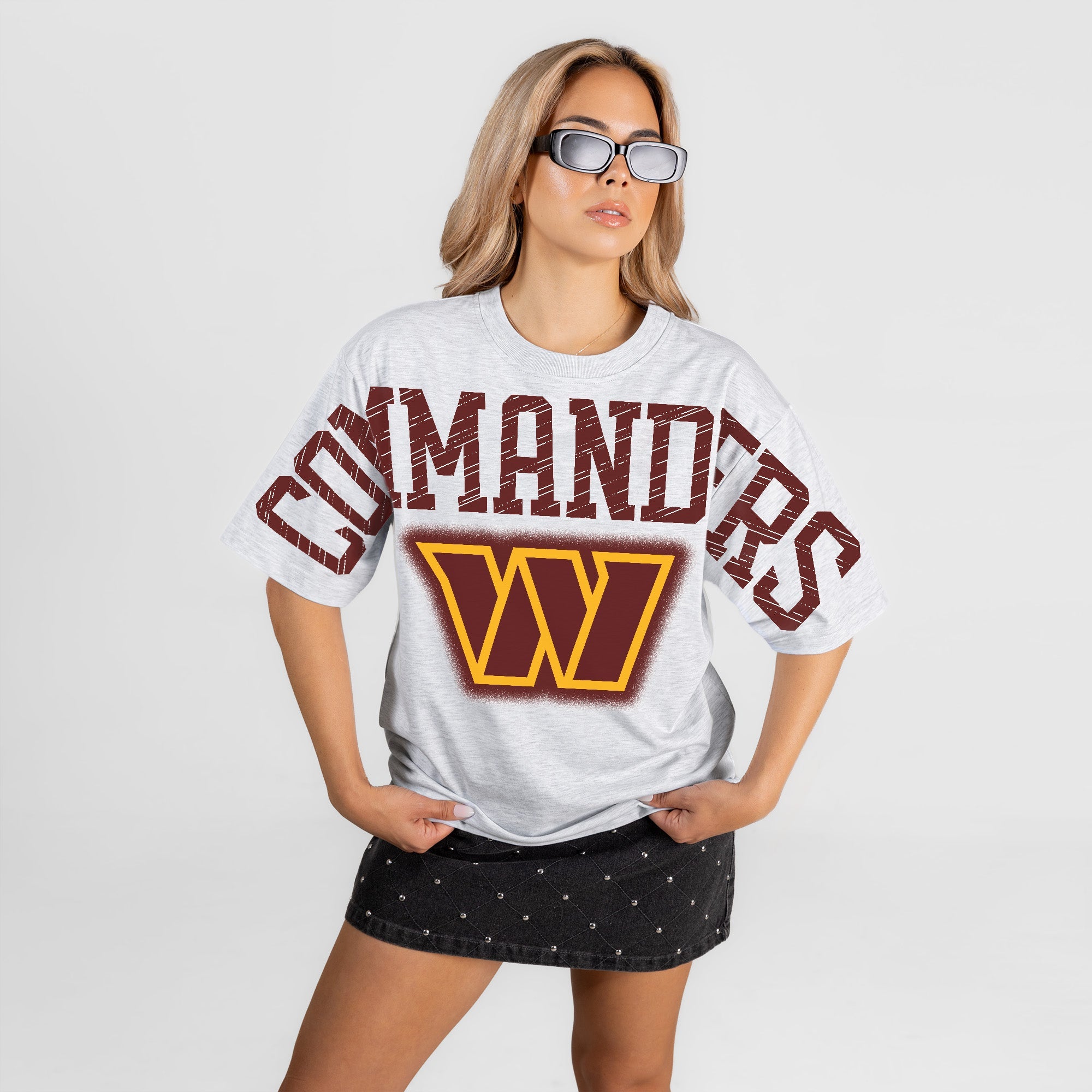 WASHINGTON COMMANDERS DRIP CULTURE RELAXED FIT CREWNECK TEE
