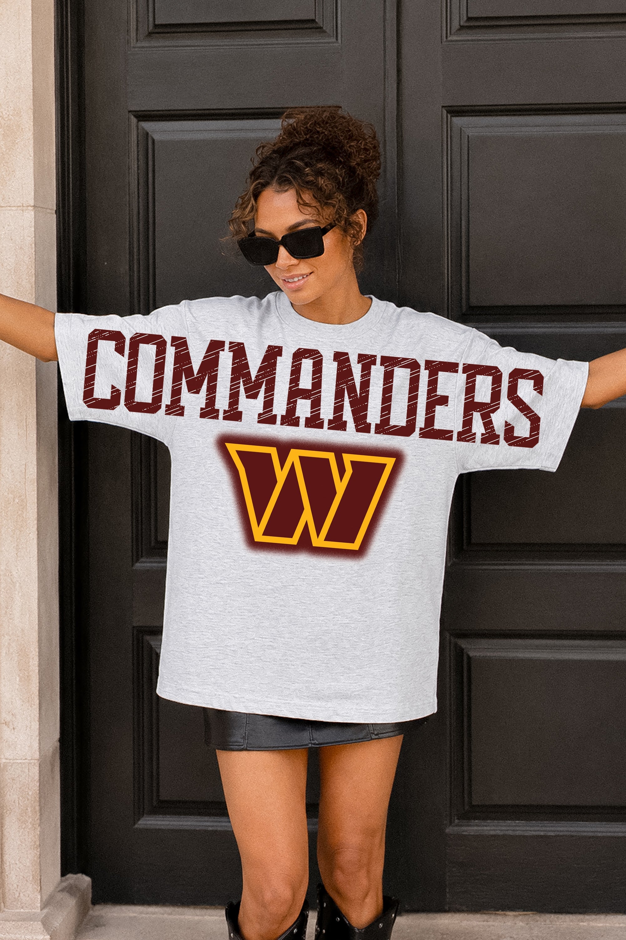 WASHINGTON COMMANDERS DRIP CULTURE RELAXED FIT CREWNECK TEE