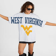 WEST VIRGINIA MOUNTAINEERS DRIP CULTURE RELAXED FIT CREWNECK TEE