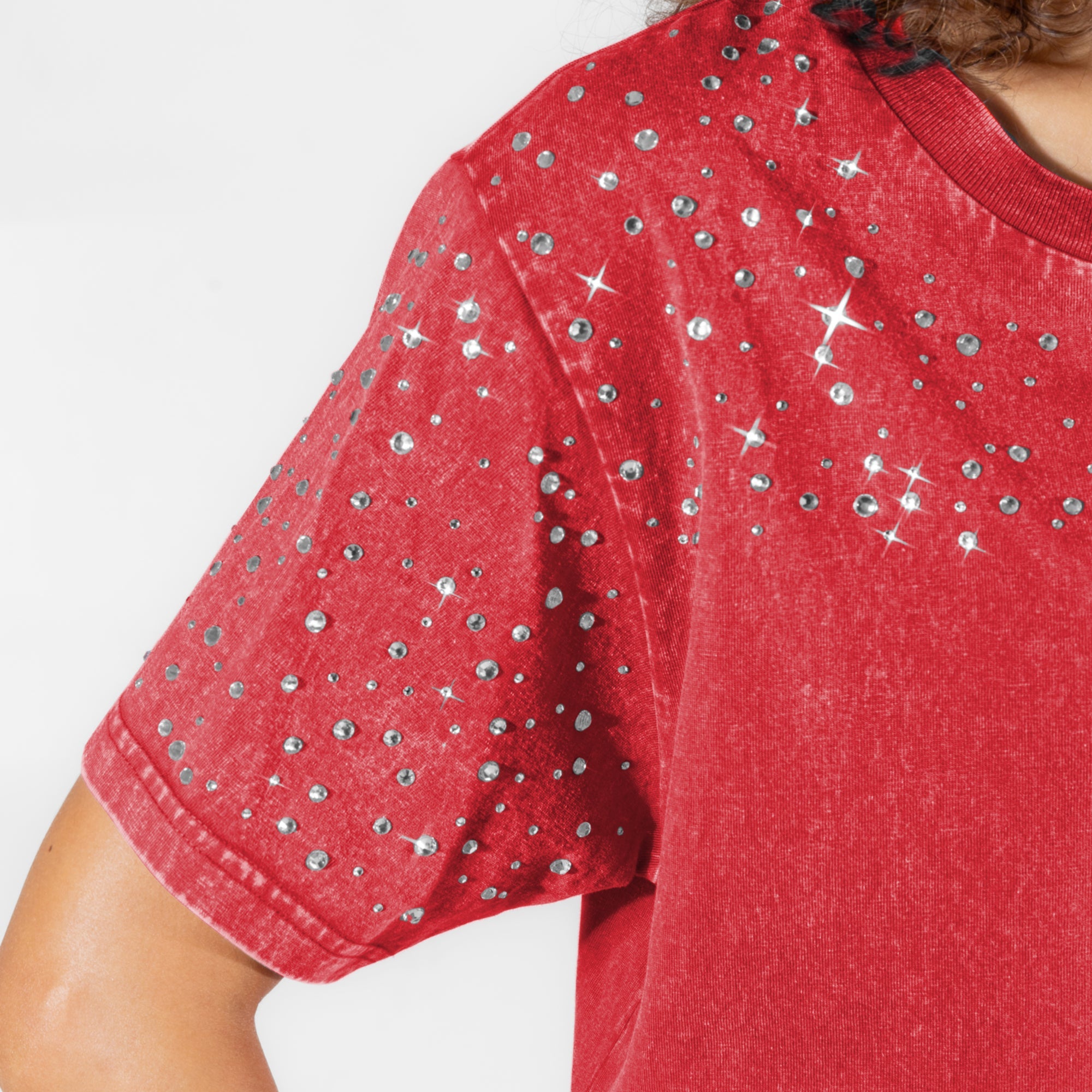 ARIZONA CARDINALS SKY'S THE LIMIT VINTAGE WASH RHINESTONE TEE
