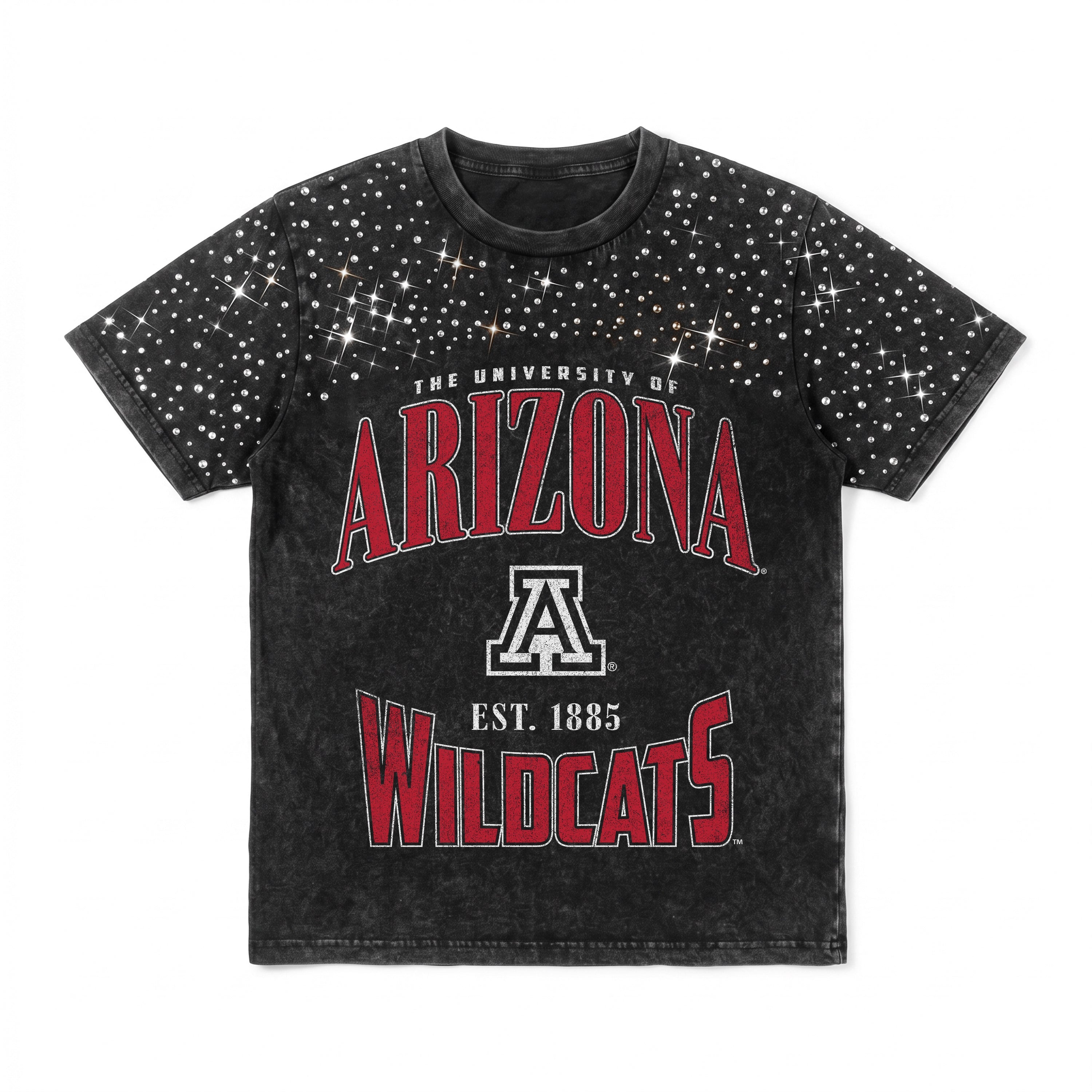 ARIZONA WILDCATS IN THE ZONE VINTAGE WASH RHINESTONE TEE
