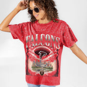 ATLANTA FALCONS SKY'S THE LIMIT VINTAGE WASH RHINESTONE TEE