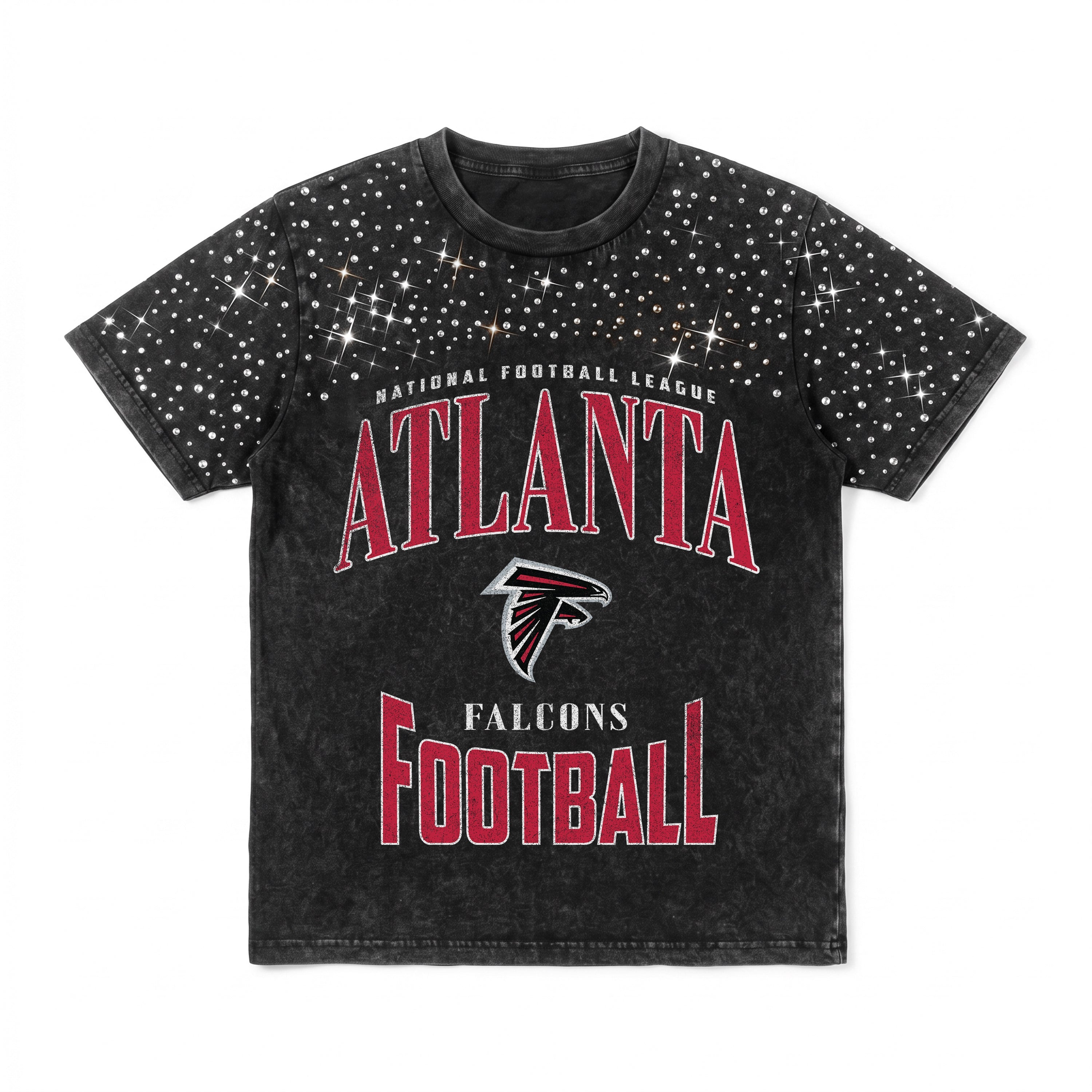 ATLANTA FALCONS IN THE ZONE VINTAGE WASH RHINESTONE TEE