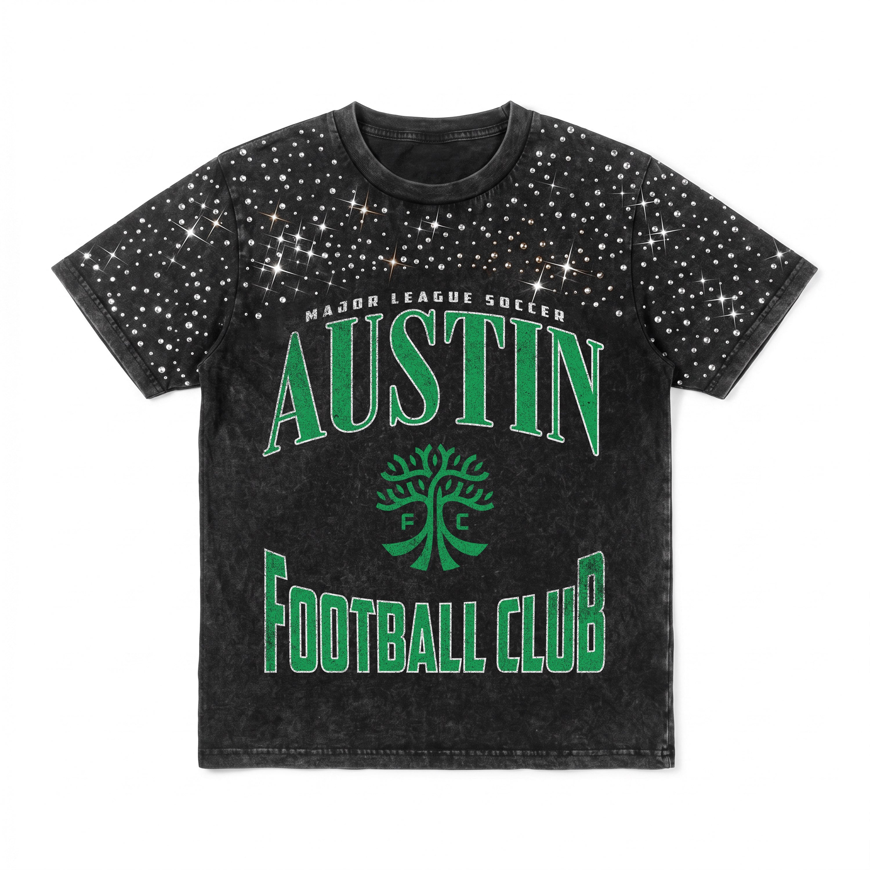 AUSTIN FC IN THE ZONE VINTAGE WASH RHINESTONE TEE