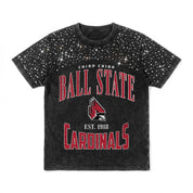 BALL STATE CARDINALS IN THE ZONE VINTAGE WASH RHINESTONE TEE