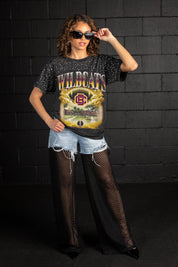 BETHUNE-COOKMAN WILDCATS SKY'S THE LIMIT VINTAGE WASH RHINESTONE TEE