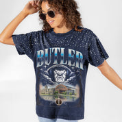 BUTLER BULLDOGS SKY'S THE LIMIT VINTAGE WASH RHINESTONE TEE