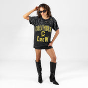 COLUMBUS CREW SC IN THE ZONE VINTAGE WASH RHINESTONE TEE