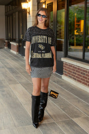 CENTRAL FLORIDA KNIGHTS IN THE ZONE VINTAGE WASH RHINESTONE TEE