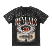 CINCINNATI BENGALS SKY'S THE LIMIT VINTAGE WASH RHINESTONE TEE
