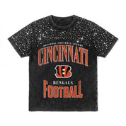 CINCINNATI BENGALS IN THE ZONE VINTAGE WASH RHINESTONE TEE