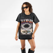 CLEMSON TIGERS SKY'S THE LIMIT VINTAGE WASH RHINESTONE TEE
