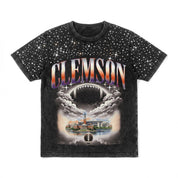 CLEMSON TIGERS SKY'S THE LIMIT VINTAGE WASH RHINESTONE TEE