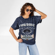 DALLAS COWBOYS SKY'S THE LIMIT VINTAGE WASH RHINESTONE TEE
