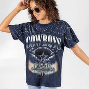 DALLAS COWBOYS SKY'S THE LIMIT VINTAGE WASH RHINESTONE TEE