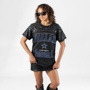 DALLAS COWBOYS IN THE ZONE VINTAGE WASH RHINESTONE TEE