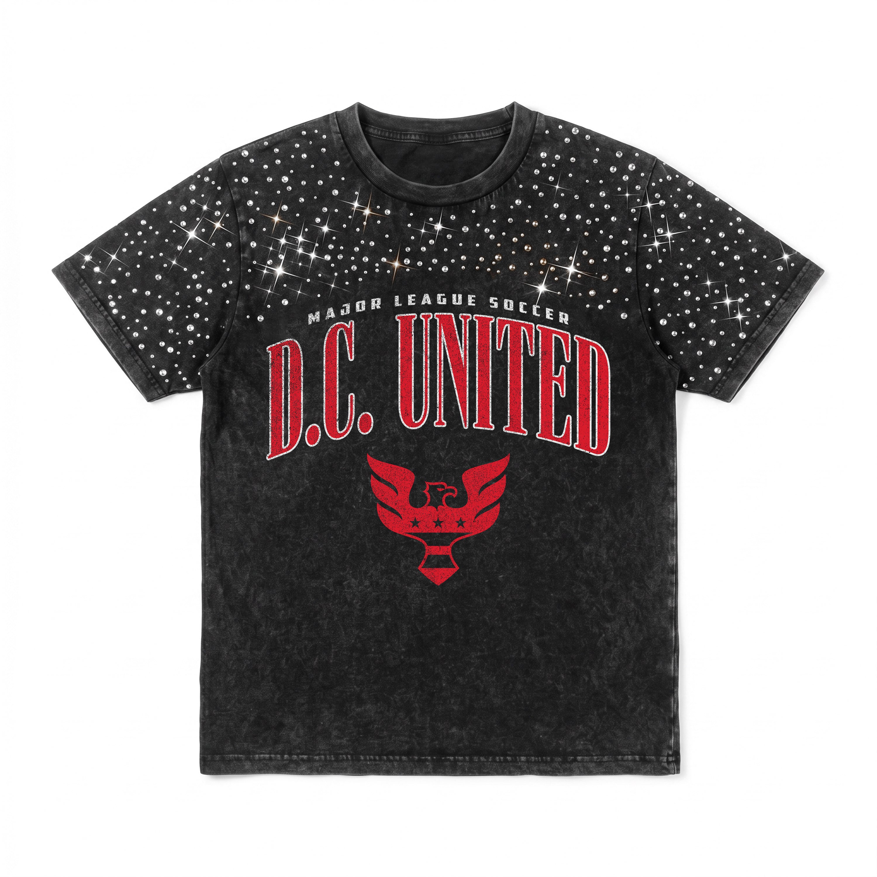 DC UNITED IN THE ZONE VINTAGE WASH RHINESTONE TEE