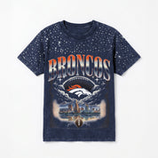 DENVER BRONCOS SKY'S THE LIMIT VINTAGE WASH RHINESTONE TEE