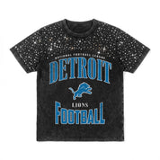 DETROIT LIONS IN THE ZONE VINTAGE WASH RHINESTONE TEE