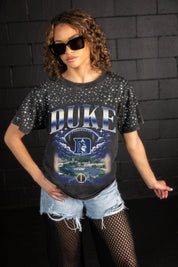 DUKE BLUE DEVILS SKY'S THE LIMIT VINTAGE WASH RHINESTONE TEE