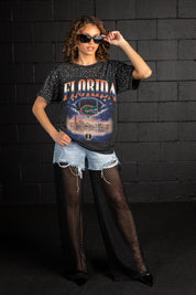 FLORIDA GATORS SKY'S THE LIMIT VINTAGE WASH RHINESTONE TEE