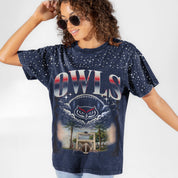 FLORIDA ATLANTIC OWLS SKY'S THE LIMIT VINTAGE WASH RHINESTONE TEE