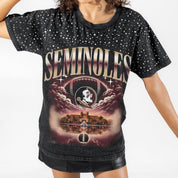 FLORIDA STATE SEMINOLES SKY'S THE LIMIT VINTAGE WASH RHINESTONE TEE