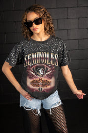 FLORIDA STATE SEMINOLES SKY'S THE LIMIT VINTAGE WASH RHINESTONE TEE