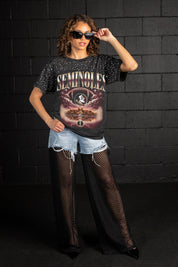 FLORIDA STATE SEMINOLES SKY'S THE LIMIT VINTAGE WASH RHINESTONE TEE