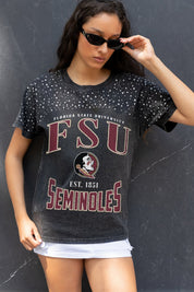 FLORIDA STATE SEMINOLES IN THE ZONE VINTAGE WASH RHINESTONE TEE