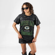 GREEN BAY PACKERS IN THE ZONE VINTAGE WASH RHINESTONE TEE