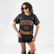HOUSTON DYNAMO IN THE ZONE VINTAGE WASH RHINESTONE TEE