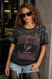 HOUSTON TEXANS IN THE ZONE VINTAGE WASH RHINESTONE TEE
