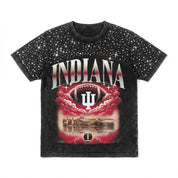 INDIANA HOOSIERS DREAM BIG VINTAGE WASH RHINESTONE TEE