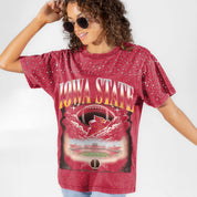 IOWA STATE CYCLONES SKY'S THE LIMIT VINTAGE WASH RHINESTONE TEE