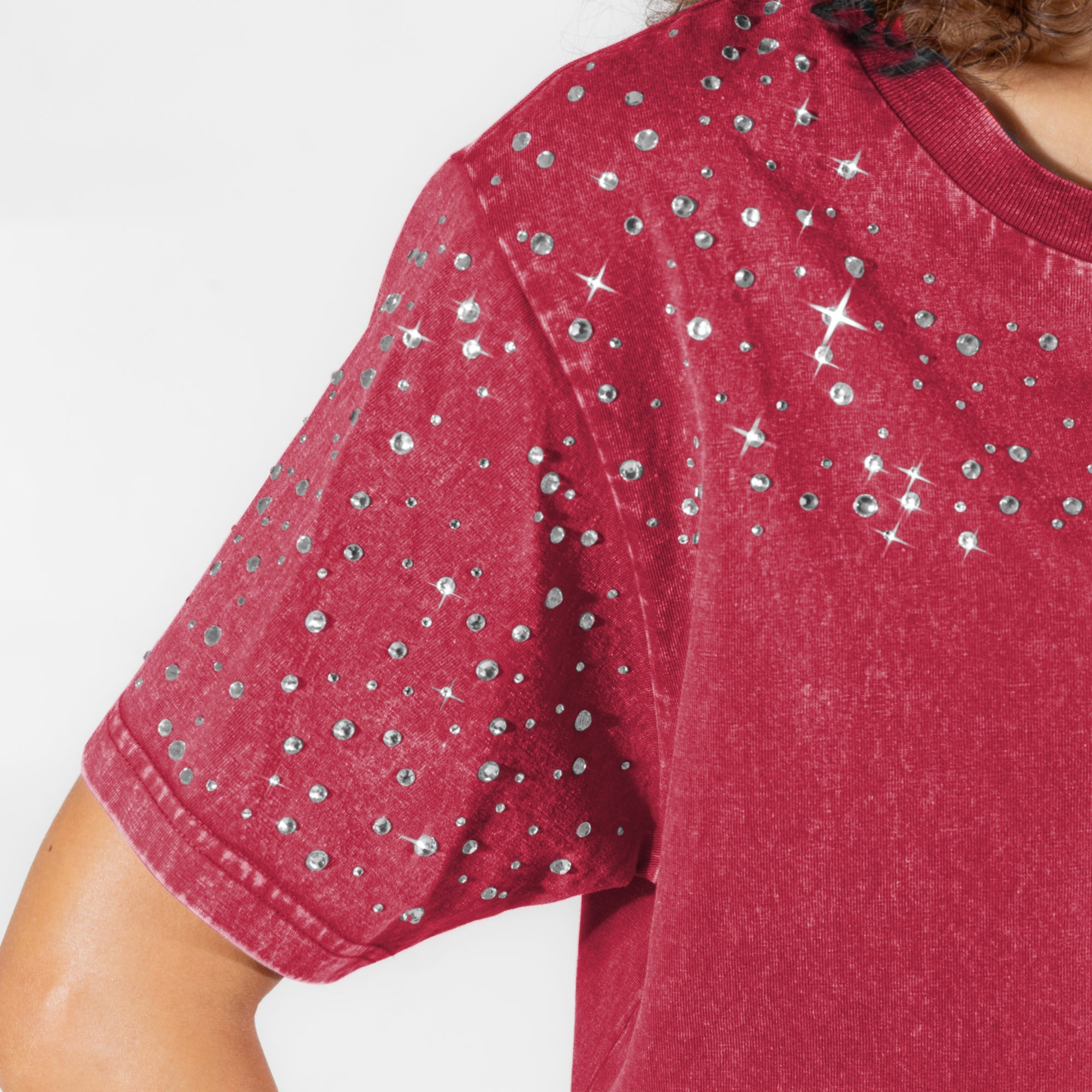 IOWA STATE CYCLONES SKY'S THE LIMIT VINTAGE WASH RHINESTONE TEE