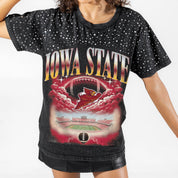 IOWA STATE CYCLONES DREAM BIG VINTAGE WASH RHINESTONE TEE